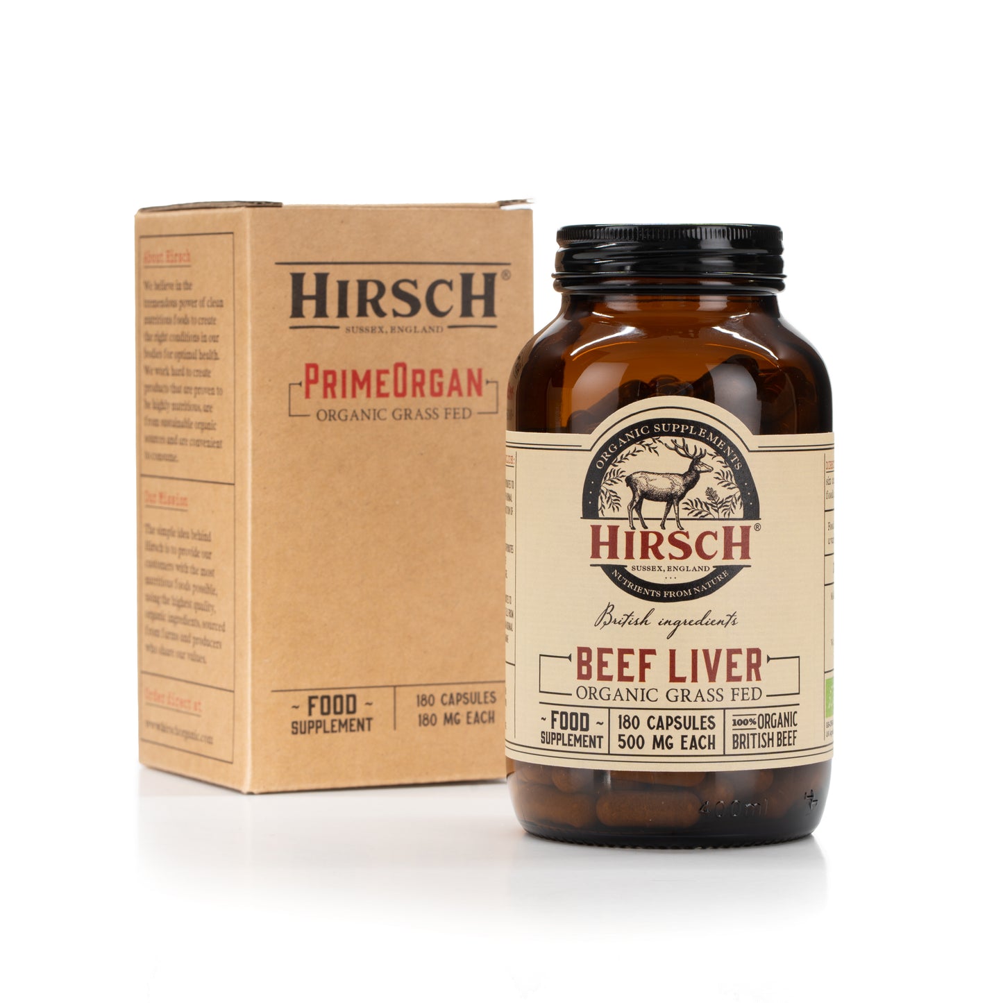 Hirsch PrimeOrgan™ Organic Grass Fed Beef Liver Supplement
