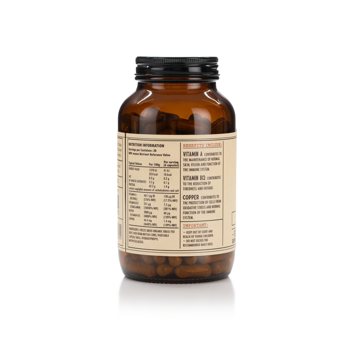 Hirsch PrimeOrgan™ Organic Grass Fed Beef Liver Supplement