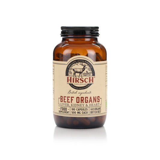 Hirsch PrimeOrgan Organic Grass Fed Beef Organs Supplement (Liver, Kidney & Heart)