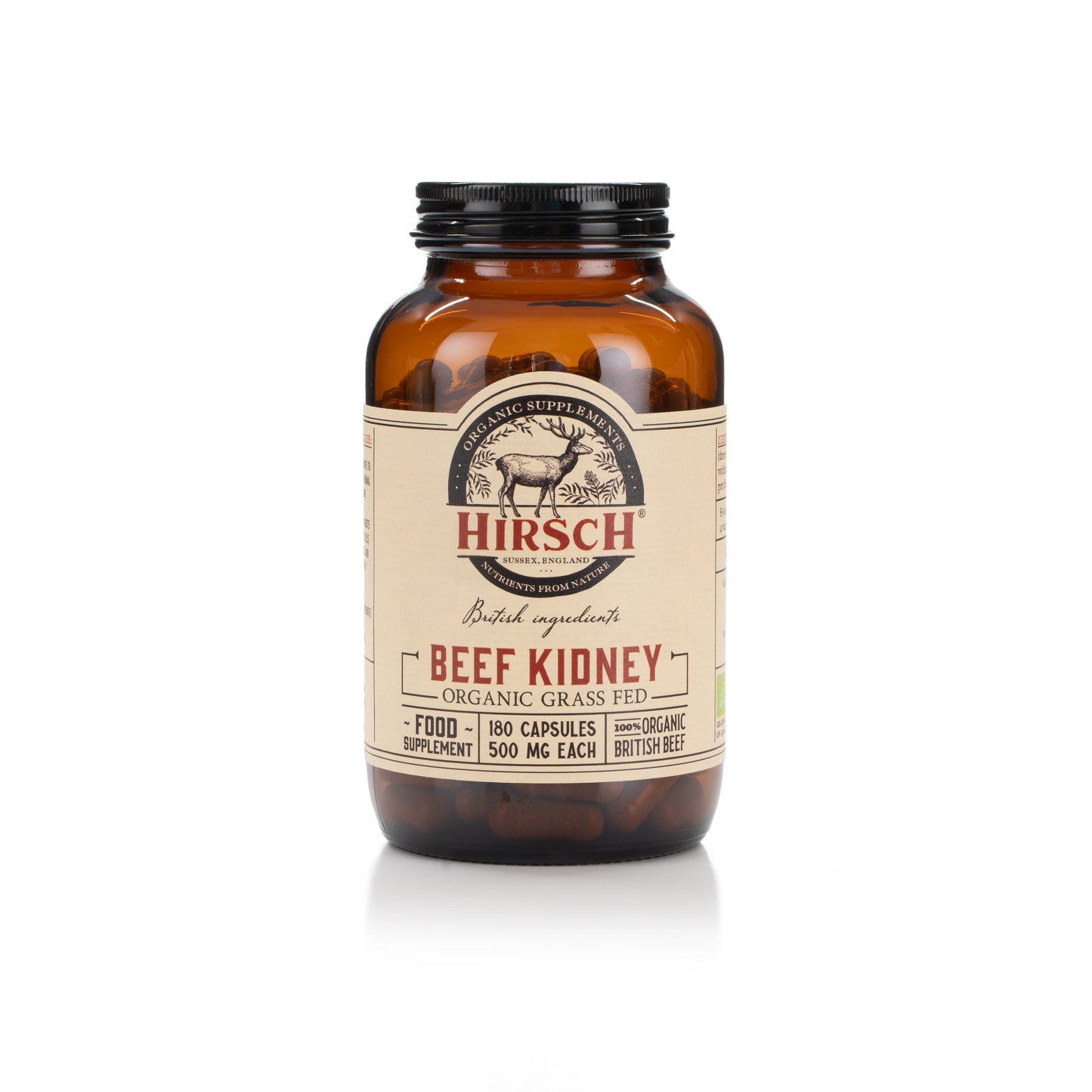 Hirsch PrimeOrgan™ Organic Grass Fed Beef Kidney Supplement