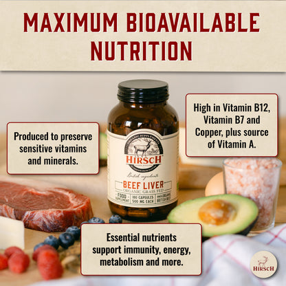Hirsch PrimeOrgan™ Organic Grass Fed Beef Liver Supplement