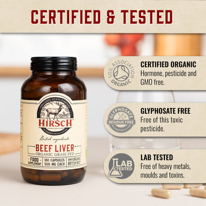 Hirsch PrimeOrgan™ Organic Grass Fed Beef Liver Supplement