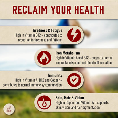Hirsch PrimeOrgan™ Organic Grass Fed Beef Organs Supplement (Liver, Kidney & Heart)
