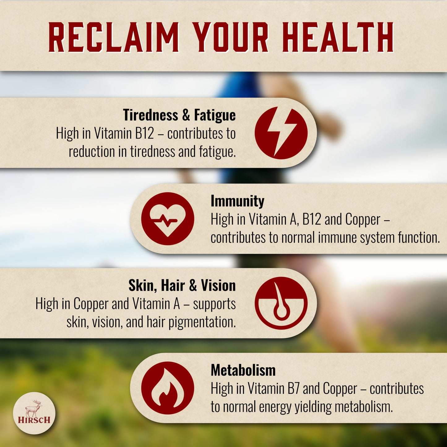Hirsch PrimeOrgan™ Organic Grass Fed Beef Liver Supplement