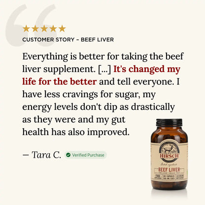 Hirsch PrimeOrgan Organic Grass Fed Beef Liver Supplement