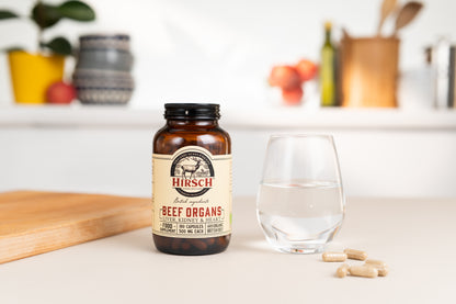 Hirsch PrimeOrgan™ Organic Grass Fed Beef Organs Supplement (Liver, Kidney & Heart)